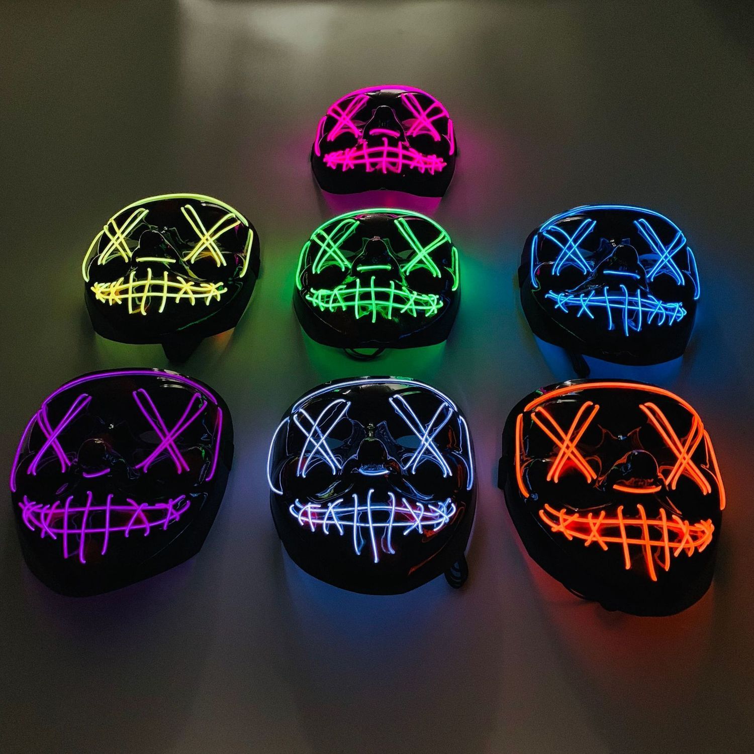 Halloween Mask LED Light Up Party Masks The Purge Election Year Great Funny Masks Festival Cosplay Supplies Costume Glow In Dark