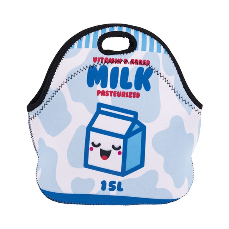 Thermal Insulated 3d Print Neoprene Lunch Bag for Man Women Kids Lunch Bags Cooler Insulation Lunch Box Food Bag: M