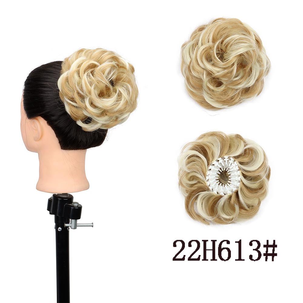 Syntetyczne doczepiane koki robić włosów roztrzepane kręstożek włosy Scrunchies treski syntetyczne Chignon pączek Updo treski dla kobiet: #22