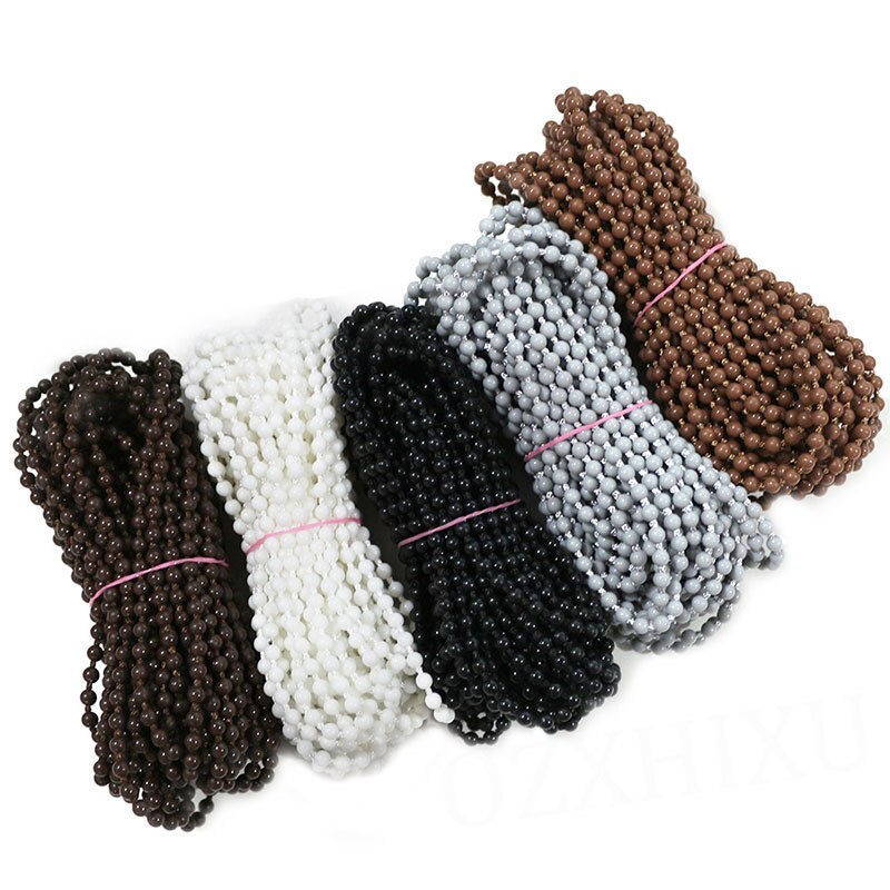 10 yards rullegardin og romersk skygge perlesnor med kjede i plast rullegardinkjede reparasjon, rullegardinperletau, blindperler