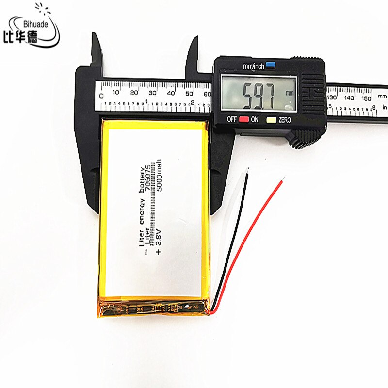 Hochwertiger 3.8v,5000 -mah 706075 lithium-polymer-akku (li-ion) für tablet-pcs, powerbanks und gps-geräte ,mp3,mp4