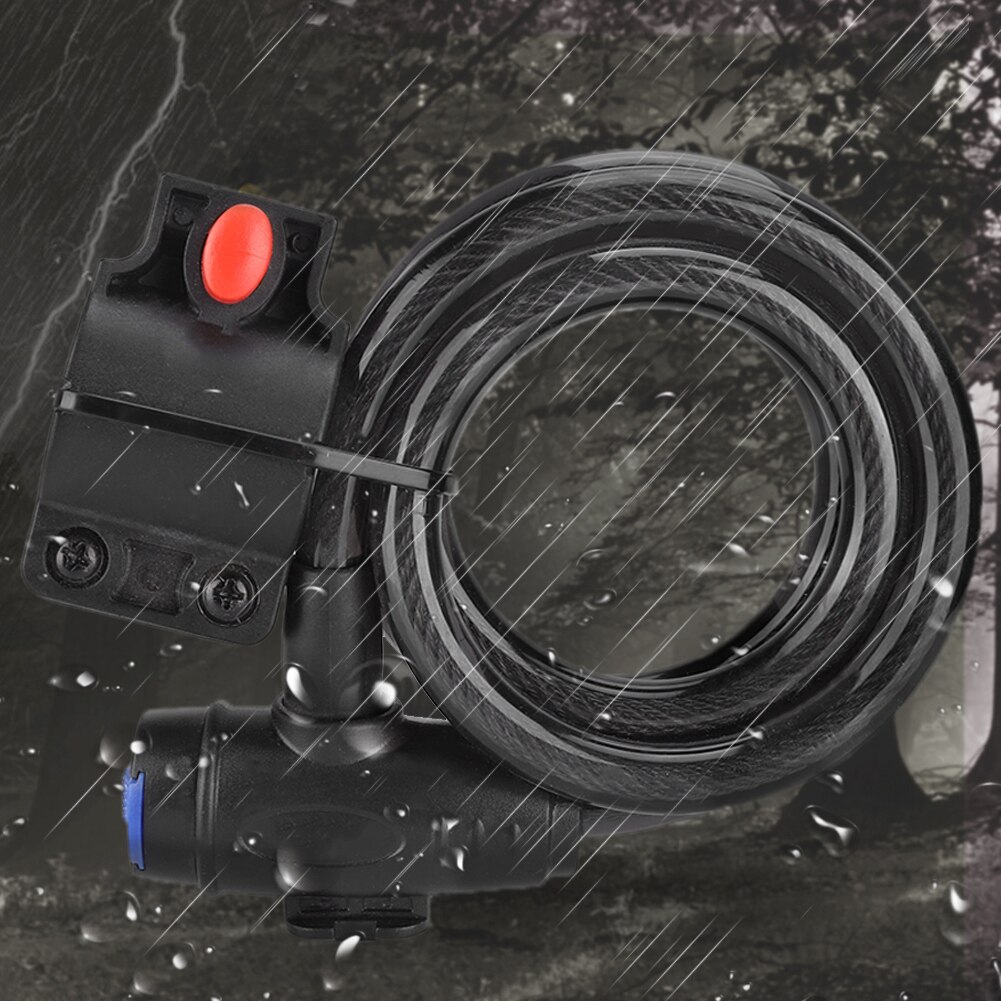 Mountain Bike Long Steel Cable Wire Lock Bicycle Security Anti-theft Lock with Support