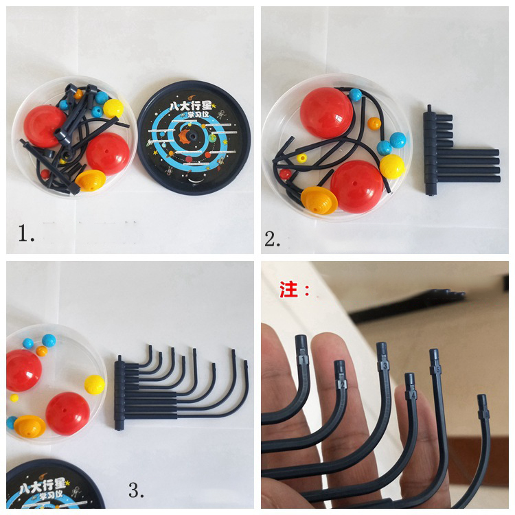 Sistema Solar ocho planetas pintura modelo planetario Kit de la ciencia de la astronomía a la enseñanza de la geografía instrumento suministros juguetes de los niños