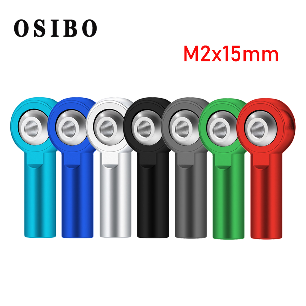 10 Uds M2 enlace tirante extremo Metal Universal junta cabeza de bola hebilla dirección varilla de empuje extremo de varilla de amarre Mini bielas para barcos RC