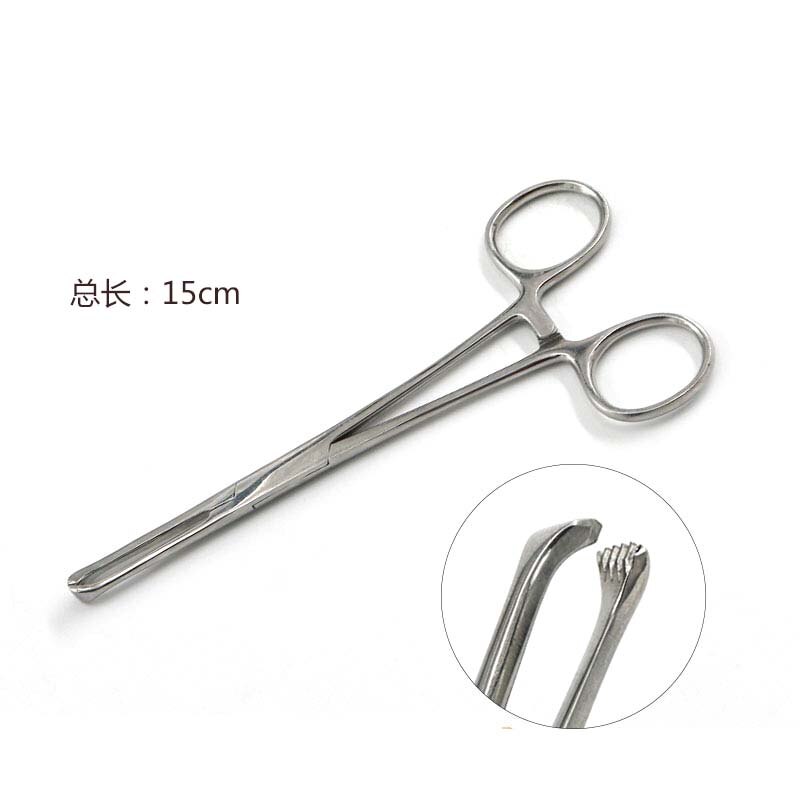 Pinzas para dientes de Alice Rat, instrumentos quirúrgicos ortopédicos para mascotas, pinzas para tejidos, pinzas cervicales, pinzas uterinas: Cromo cepillado
