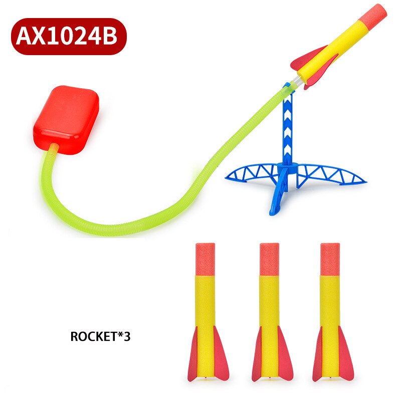 Kinder Air Gedrückt Stomp Rakete Pedal Spiele Outdoor-Sport Kinder League Werfer Schritt Pumpe Skittles Kinder Fuß Familie Spiel Spielzeug: three yellow