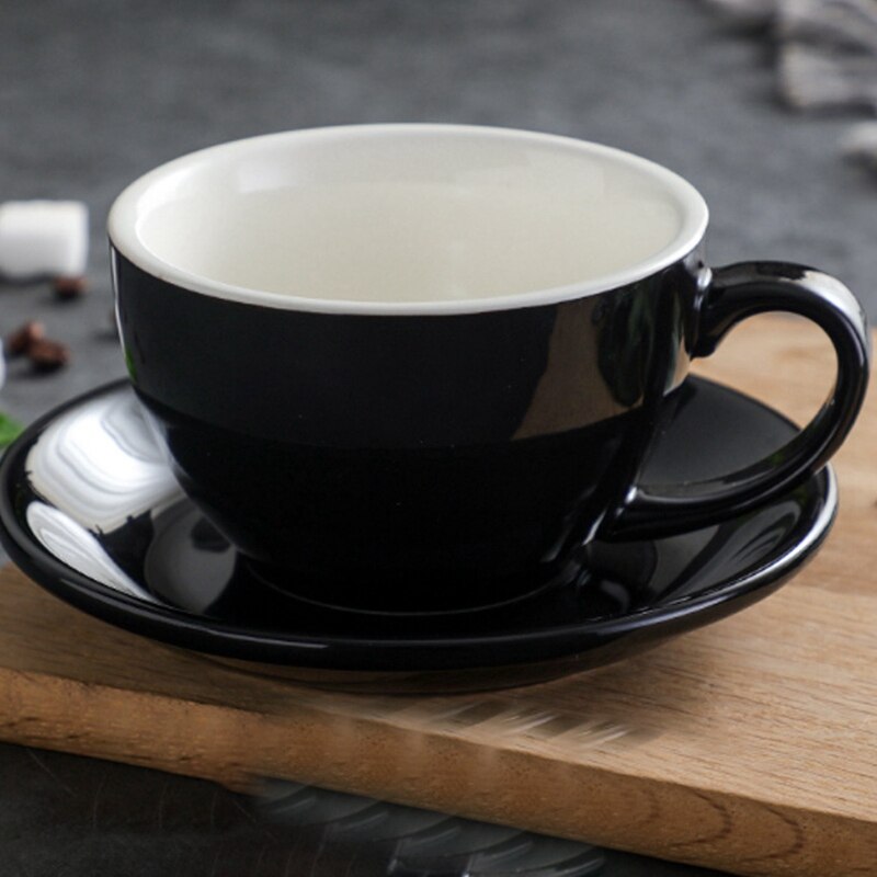 300Ml, Prachtige Keramische Koffie Beker En Lepel Set, , Grote Capaciteit Cup, Europese