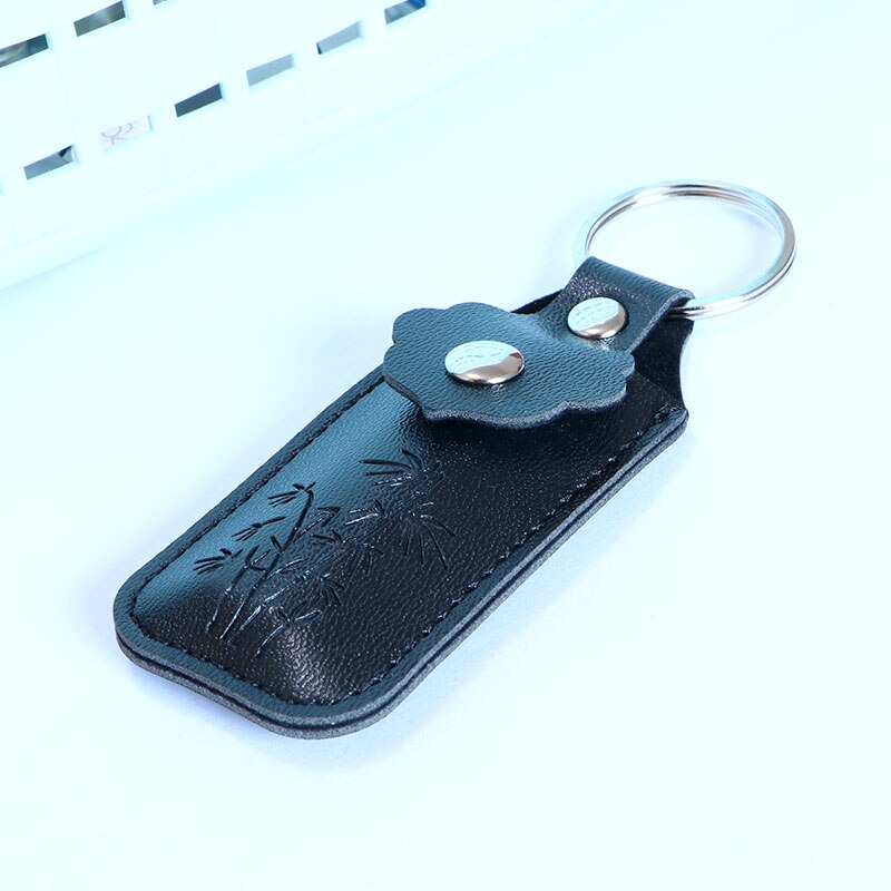 Ingelon Universele USB Flash Leather Case Carry pocket bag leer met sleutelhanger voor usb flash drive pendrive