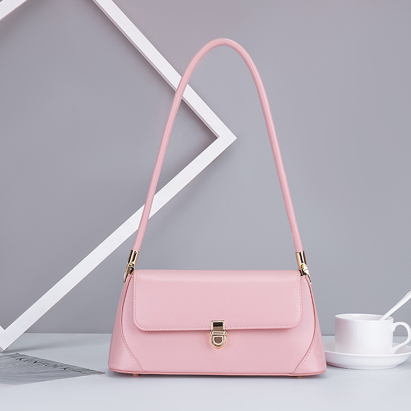 Vrouwen Luxe Handtassen Messenger Crossbody Grote Schouder Emmer Zak Zadel Diagonaal Flap Tassen Baguette Tote Leuke Onderarm Zak: Roze