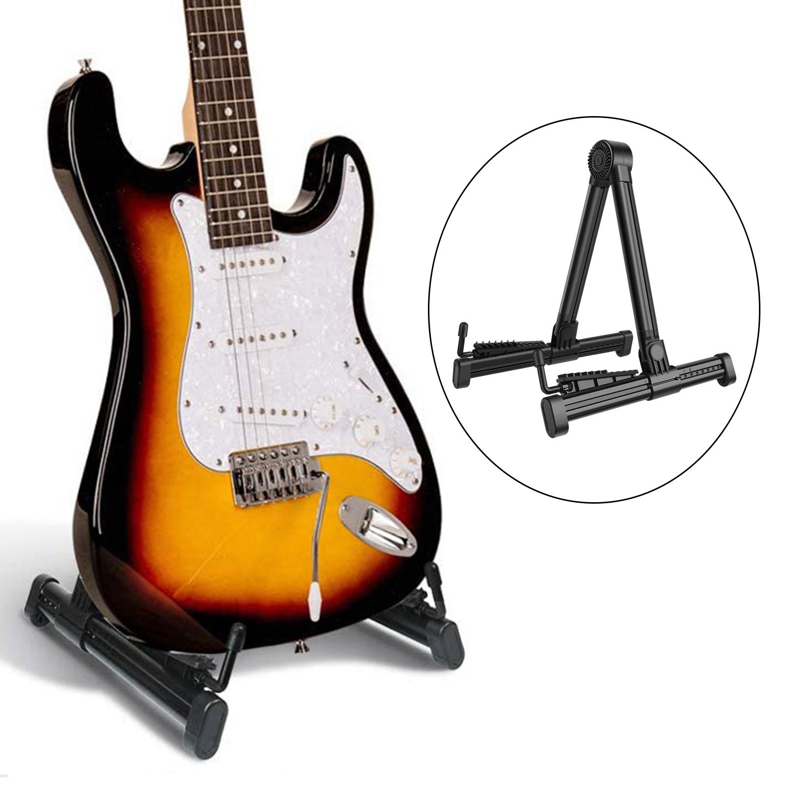 Elektrisk gitarstativ et ramme musikalsk stativholder universelt sammenleggbart instrumentstativ til elektrisk gitar bass tilbehør