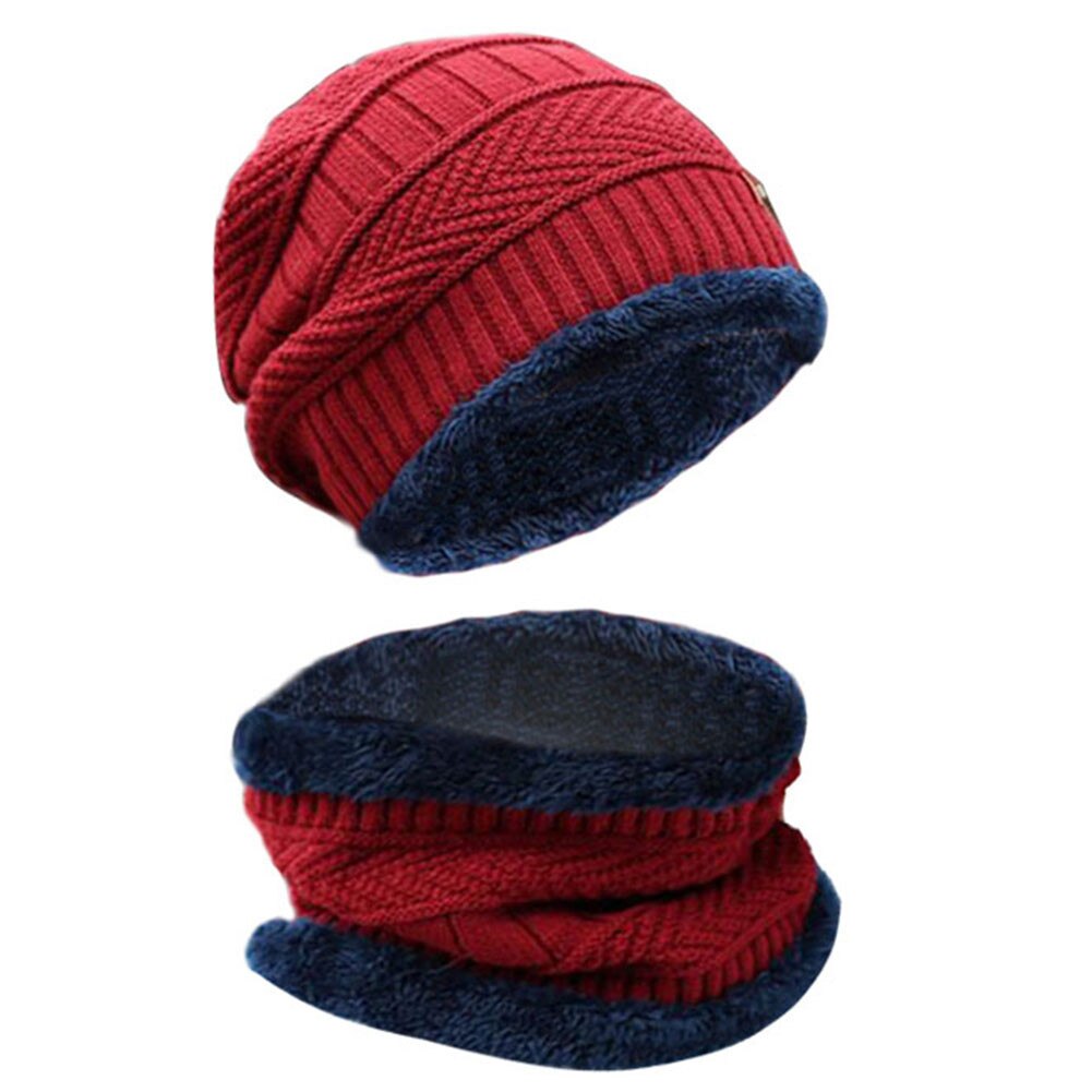2/3- stykker vinter hat tørklæde handsker sæt udendørs sport vandring camping varm fleece dragt