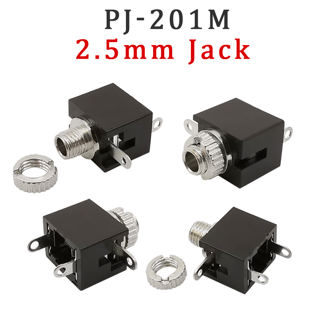 5/10 Stuks 2.5MM Hoofdtelefoonaansluiting PJ-201M 3Pin DIP Mono Kanaal Audio Vrouwelijke Socket PCB Panel Mount connector PJ201M Oortelefoon Adapter