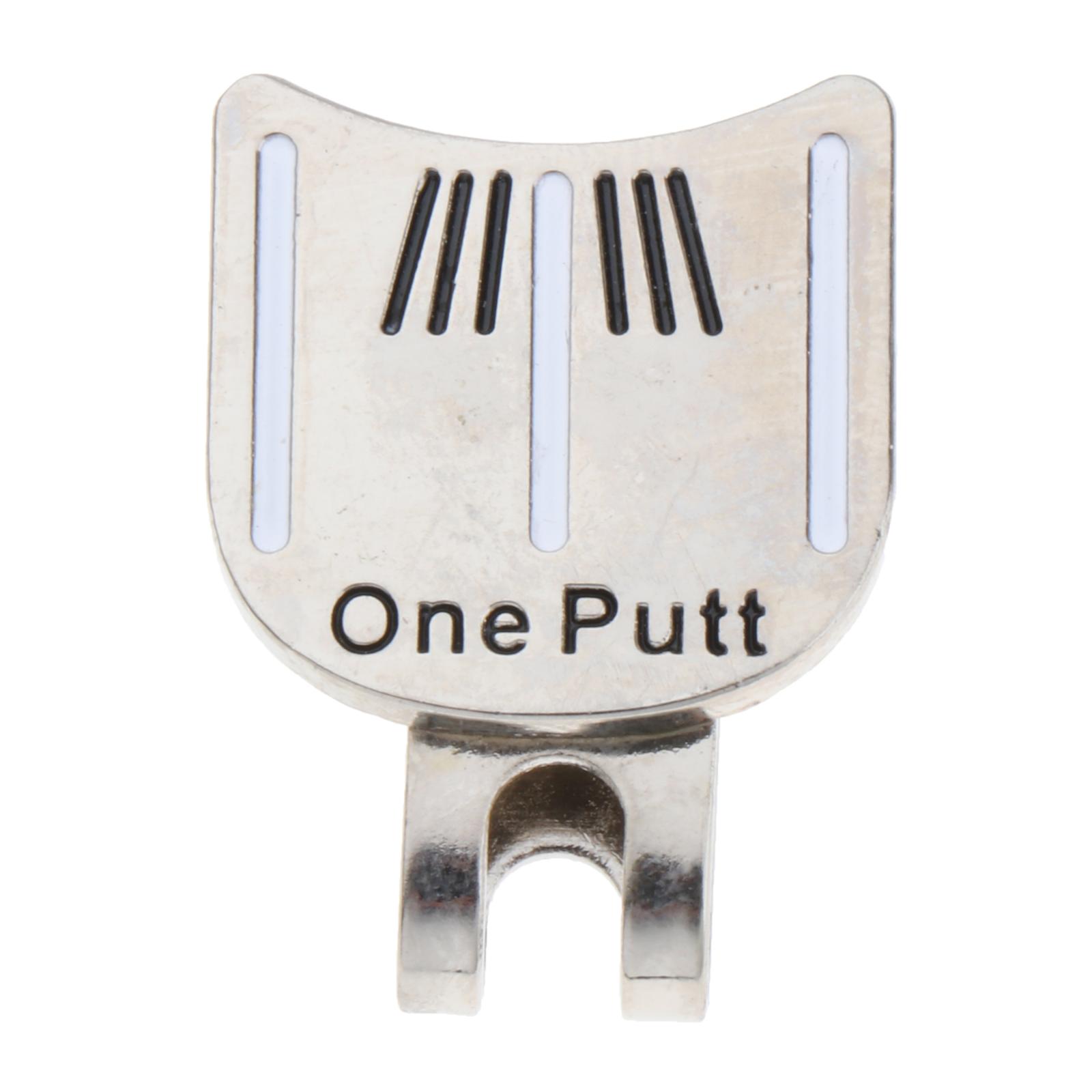 Magnetisk golf cap klip golfbold markør sigter mærke golf træning hjælpemidler tilbehør minde golfspiller: Sort bogstav