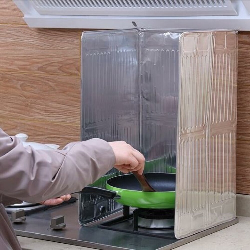 Aluminum Kitchen Gas Stove Oil Baffle plate foldable Magnetic Heat Resistant Board Frying Pan Oil Splash Protection Screen tools