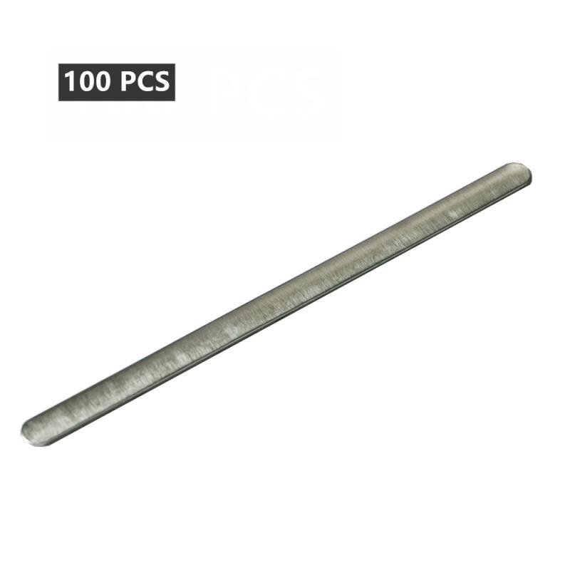 100/200Pcs Handicraft Aluminum Wire Metal Strip DIY Mask Line Nose Bridge Clip Flat Aluminum Strip Seal Production Accessories: 100pcs