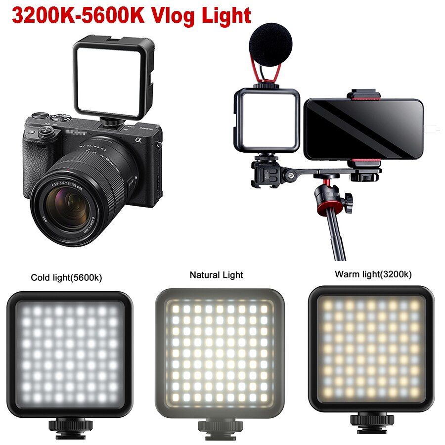 Ulanzi VIJIM VL81 rechargeable Vlog lumière de remplissage 3200k-5600K 850LM 6.5W Dimmable Mini LED lumière vidéo pour Smartphone appareil photo reflex