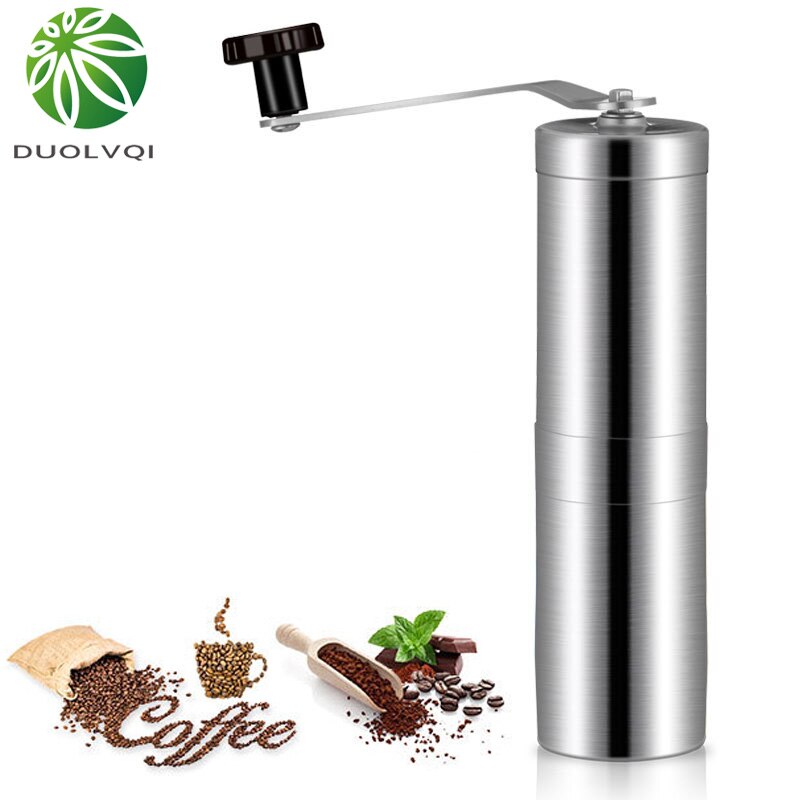 Duolvqi handmatige koffiemolen roestvrijstalen koffiemolens verstelbare koffiemolenmachine maïskoffiezetapparaat draagbare gereedschappen