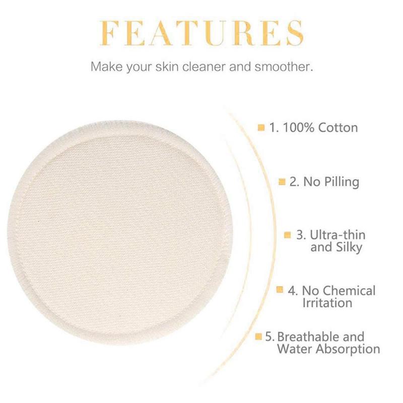 Almohadillas reutilizables, 12 Uds., lavables, redondas, de bambú, de algodón, para quitar el maquillaje Facial, con bolsa de malla, para limpieza Facial/ocular/Facial