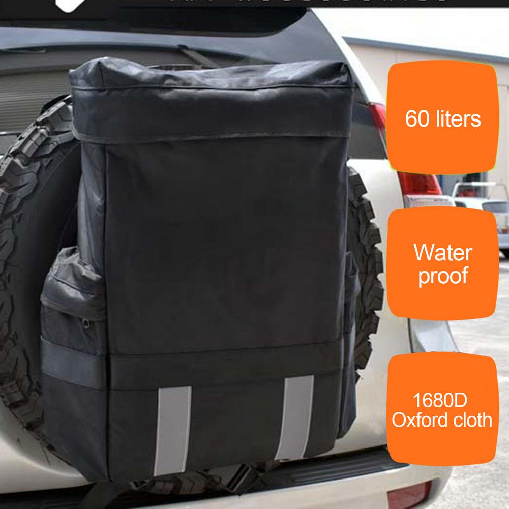 Spare Tire Trash Bag Outdoor Tire Storage Bag Camping Organizer Off Road Recovery Camping Gear Fit SUV Storage Trash Bag