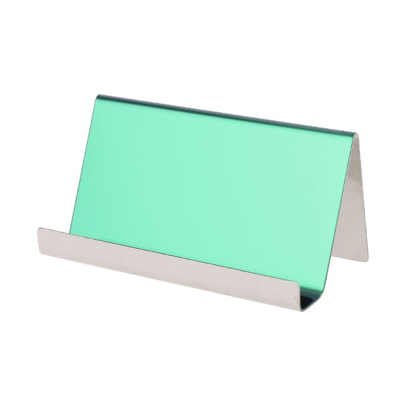 Organisateurs de Table de support de présentoir de porte-badge d'affaires d'acier inoxydable: Green
