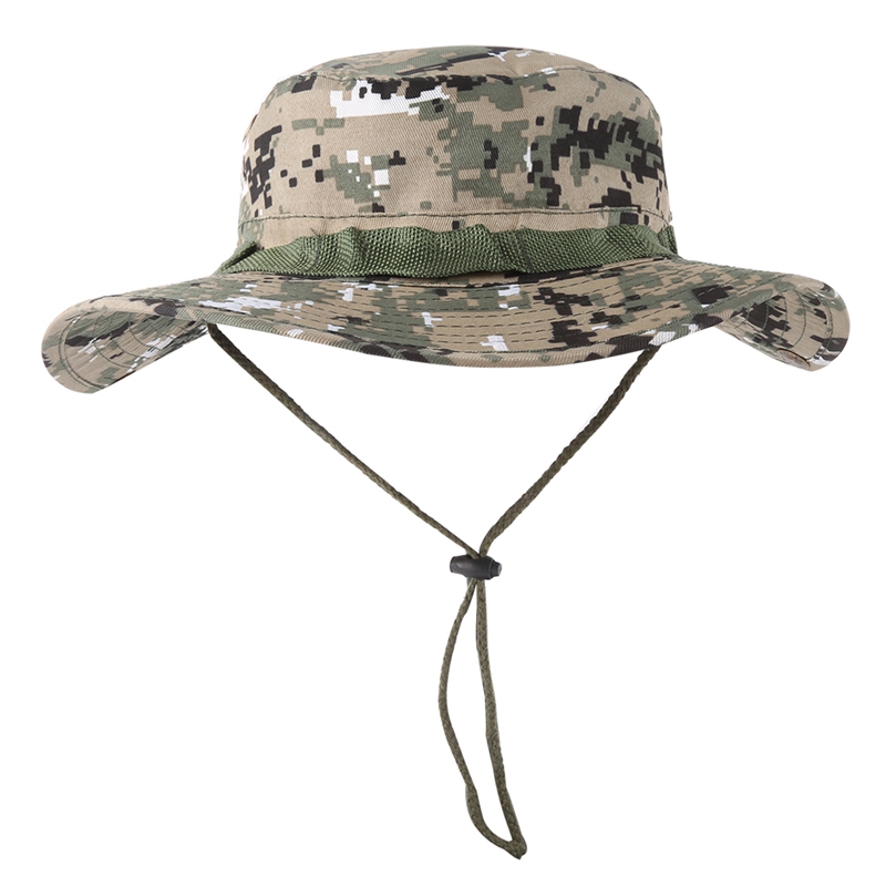 Verstelbare Packable Opvouwbare Zonnescherm Emmer Hoed Casual Stijl Katoen Blend Visser Zon Cap Met Kinband Vissen Cap: A5