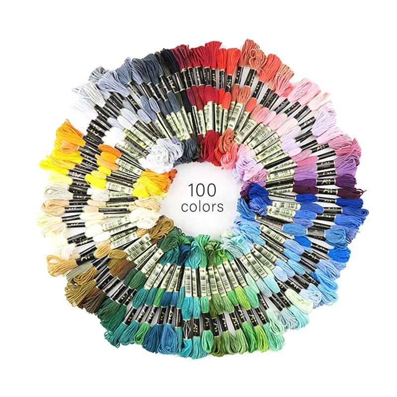 50/100 Colors Embroidery Threads Set Cotton Thread European Three-dimensional Cotton Threads Embroidery Thread: KR1065E2