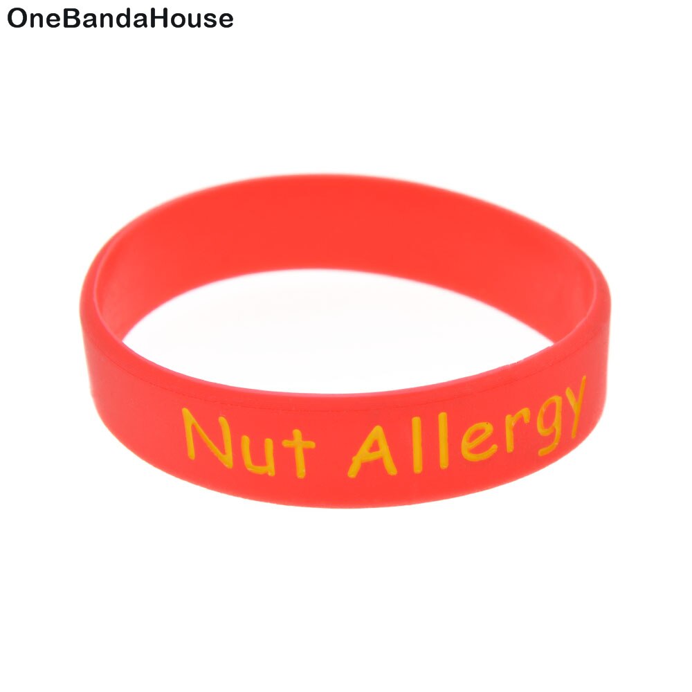 Obh 1pc notenallergie siliconen polsbandje in kindermaat 5 kleuren