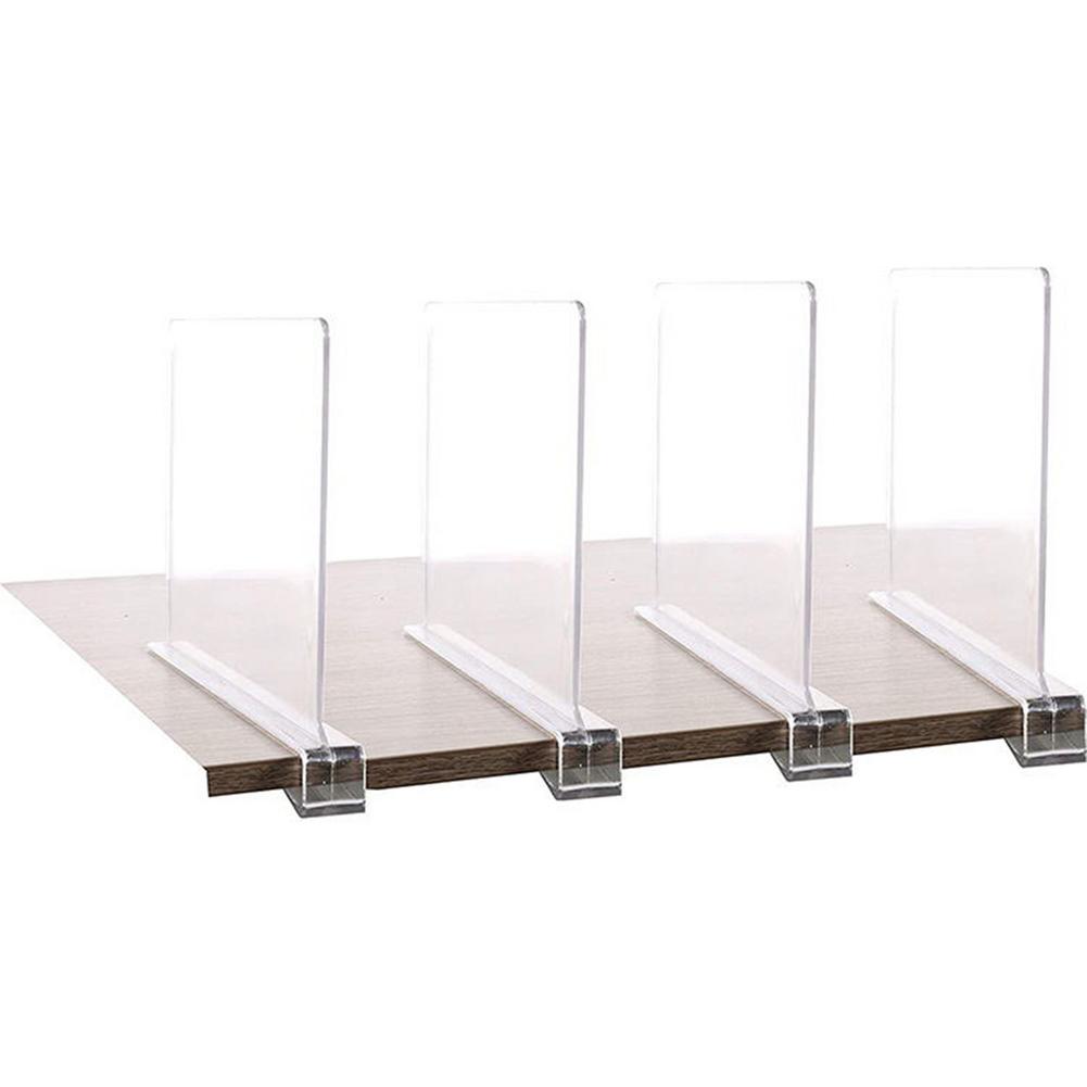 Acrylic Transparent Clothes Partition Closet Organizer Closets Dividers Shelf Book Partition