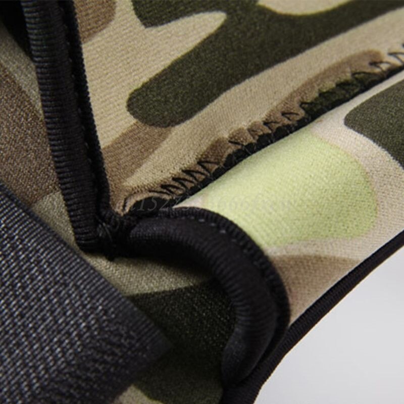 Ootdty scuba diving neopren kniv wrap camouflage sheath strop benholder 2 lommer