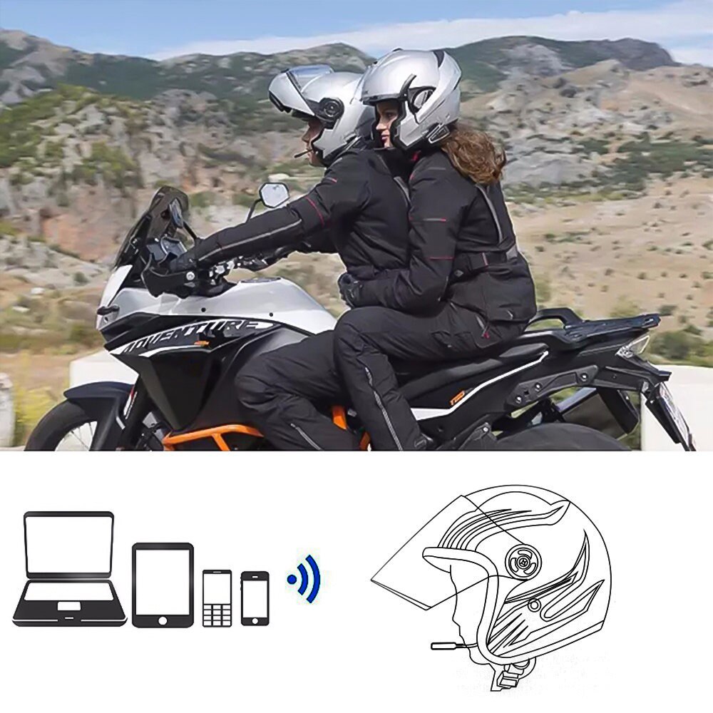 Motorcykel hjelm samtaleanlæg trådløs bluetooth 5.0 hovedtelefon håndfri headset stereo musik højttaler understøtter automatisk opkald
