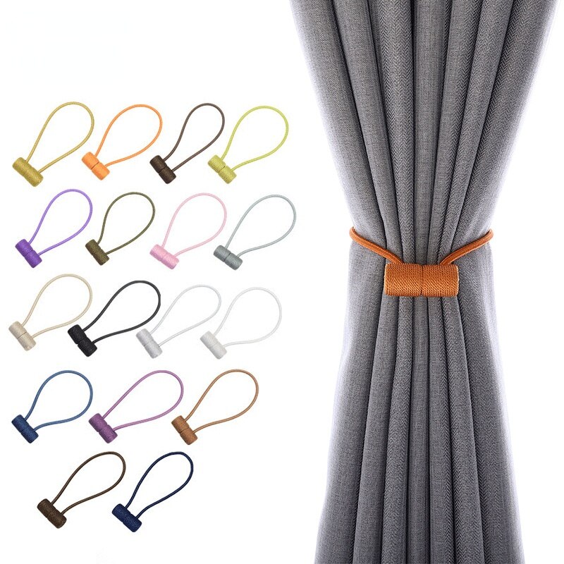 1Pc Curtain Tieback Headset Style Magnetic Curtain Holder Holdbacks Buckle Clips Curtain Rod Home Decoration room accessories