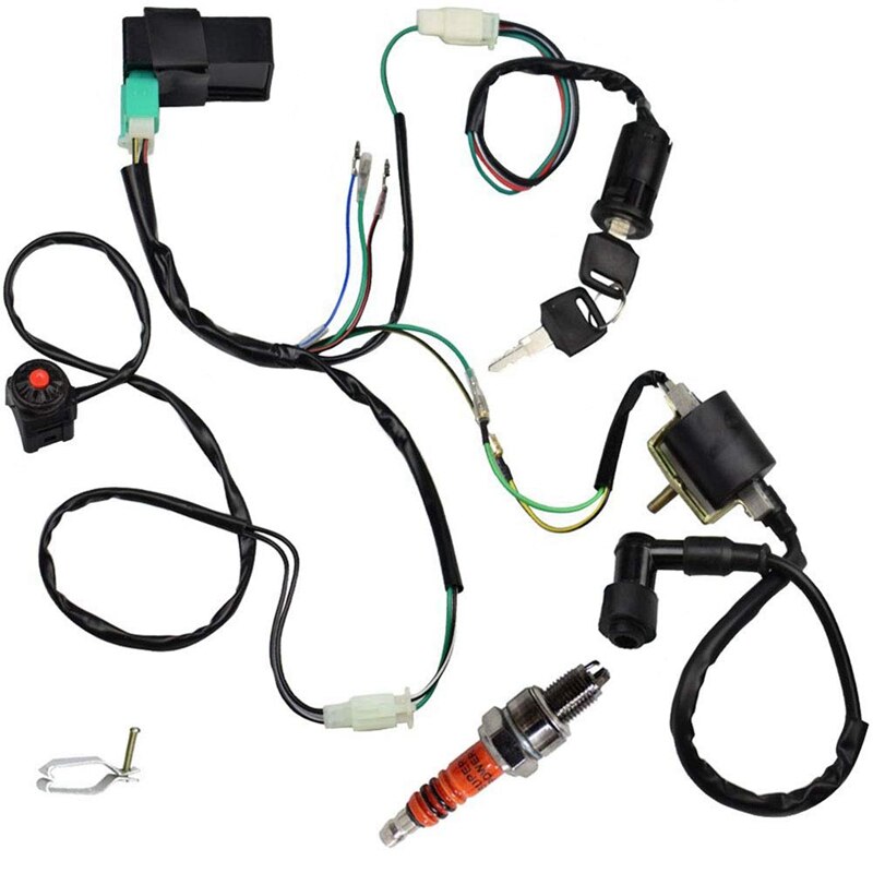 Kabelboom Kabelboom Cdi Bobine Kill Switch Plug Rebuild Kit Voor 125Cc 110Cc 90Cc 70Cc 50Cc Atv Go kart Kick Start Di