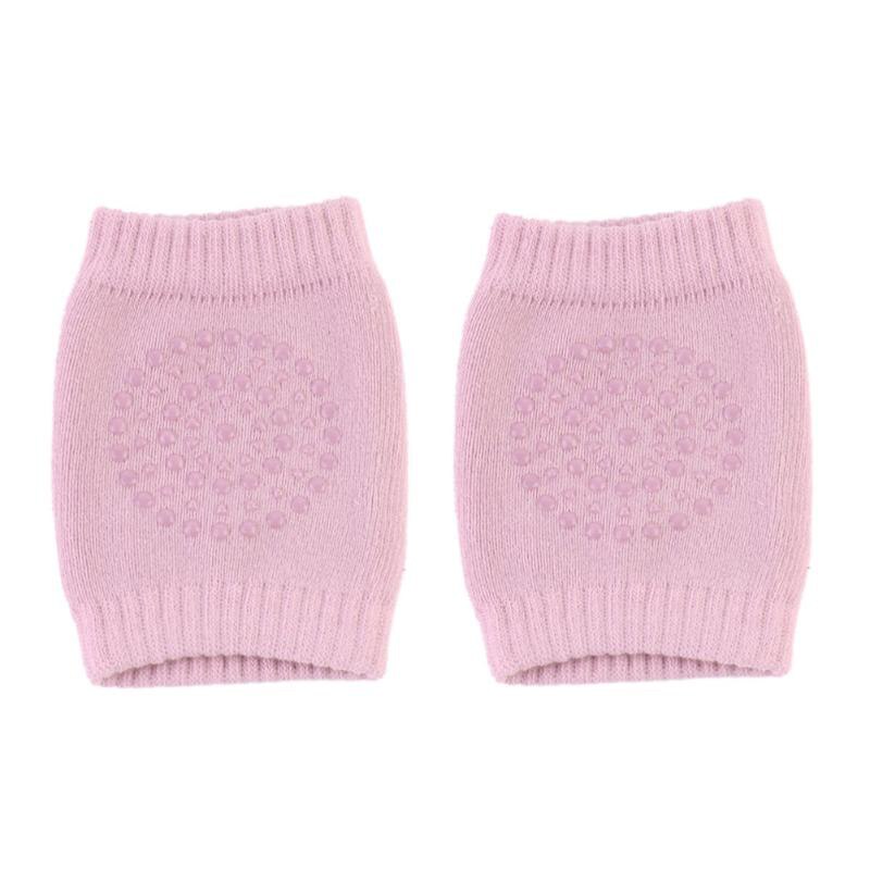 Cotton Baby Knee Pads Cartoon Infant Safety Flexible Crawling Protector Kids Kneecaps Children Short Kneepad Baby Leg Warmers: Pink