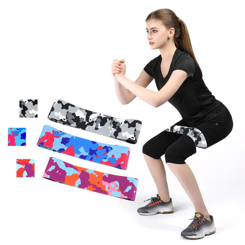 Unisex latex silke yoga rally bælte fitness squat hofter træning modstandsbånd