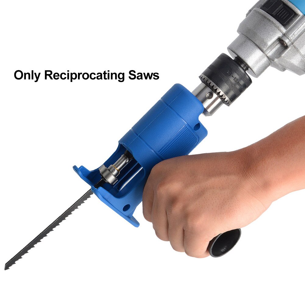 4 Blades Portable Reciprocating Saw Safe File Chainsaw Wood Tool Attachment Home Electric Drill Woodworking Metal Cutting