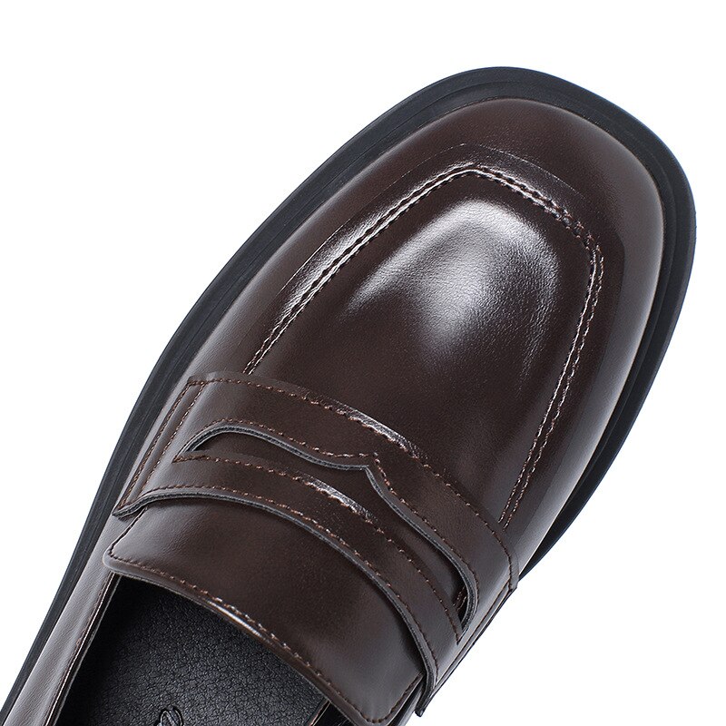 Echt Oxford Schuhe Frauen Braun Leder Wohnungen Britischen Mädchen Straße Schuhe Damen Derby Schuhe College Faulenzer Frauen Solide Mokassins