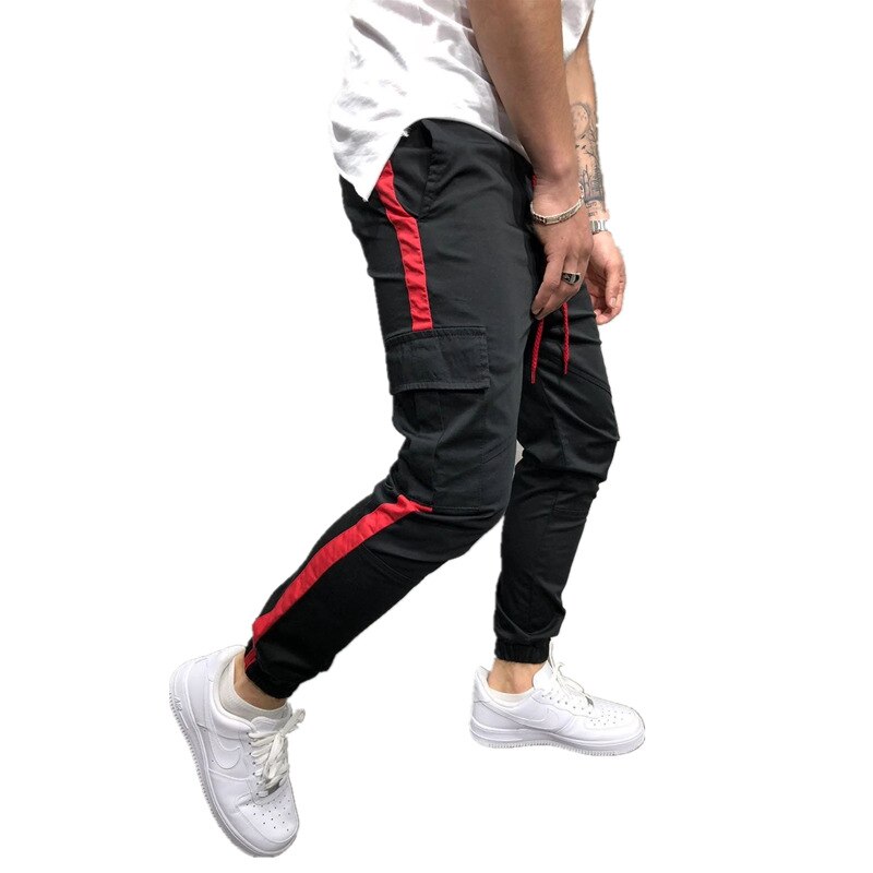 Pantalon de Sport multi-poches pour homme, vêtement de à la , de gymnastique, de musculation, de Fitness