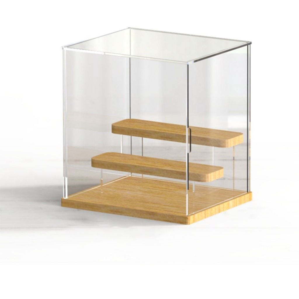 Clear Acrylic Riser Display Case Stand Storage Organizer for Figures Toy