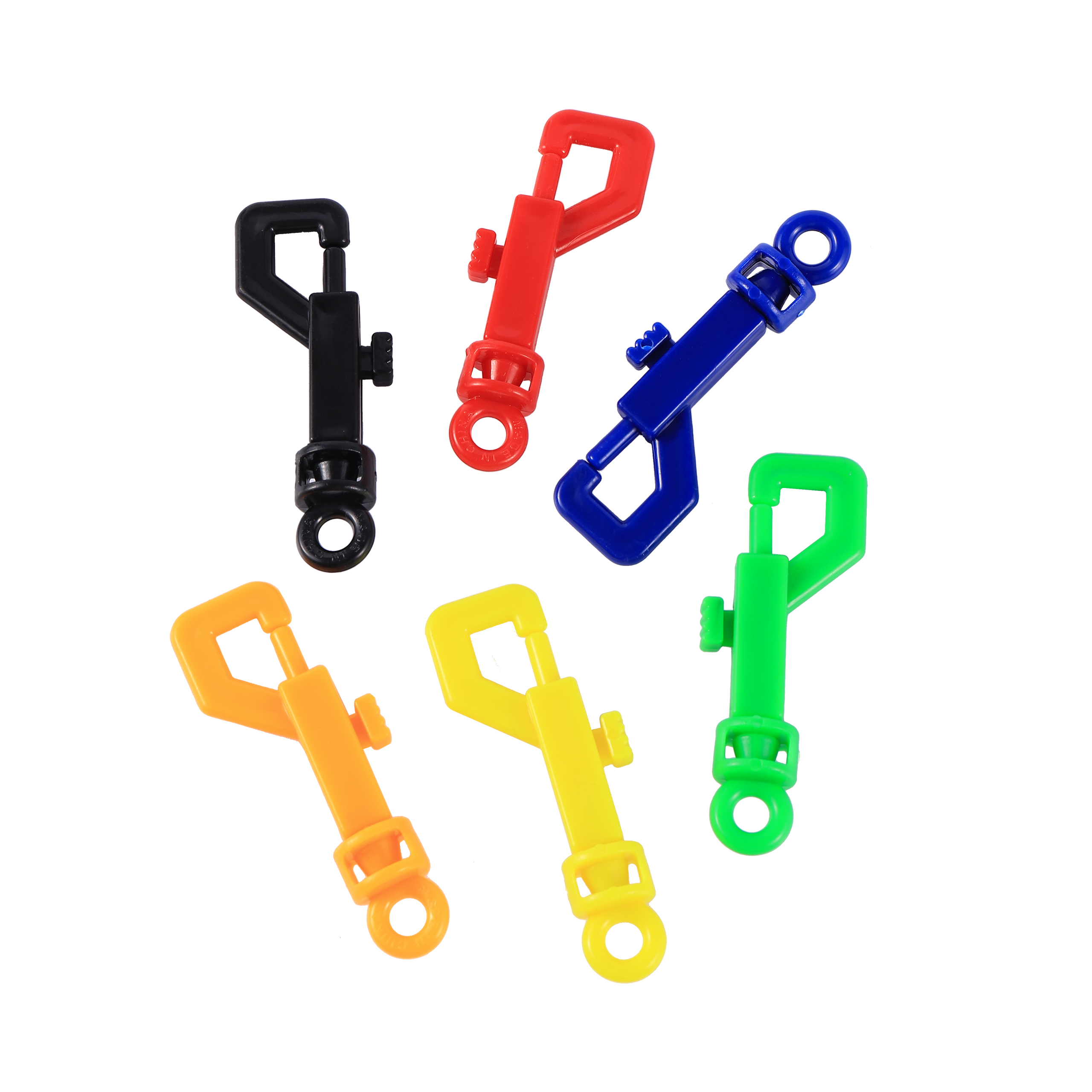 Cerradura de plástico para jaula de pájaros, cerrojo para puerta de jaula de palomas, Color arcoíris, gancho para llaves, 1 pieza