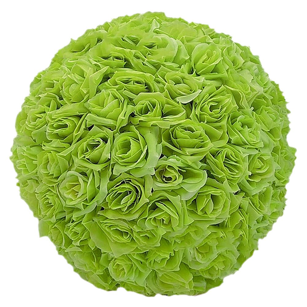 Wedding Decoration Silk Rose Balls Flower Kissing Ball Wedding Decoration Home Party Decor Accessories: Green