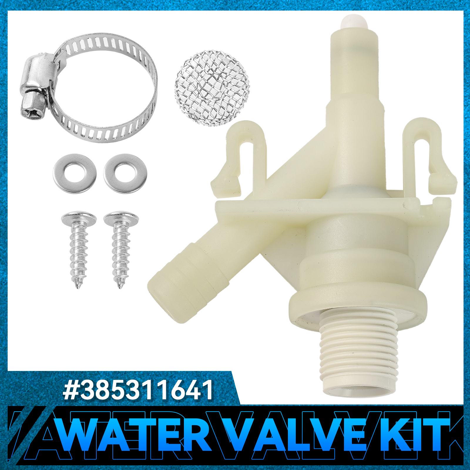 Plastic RV Camper Water Valve Kit 385311641 Replacement Durable For Dometic Sealand marine 300 310 320 series Pedal Flush Toilet