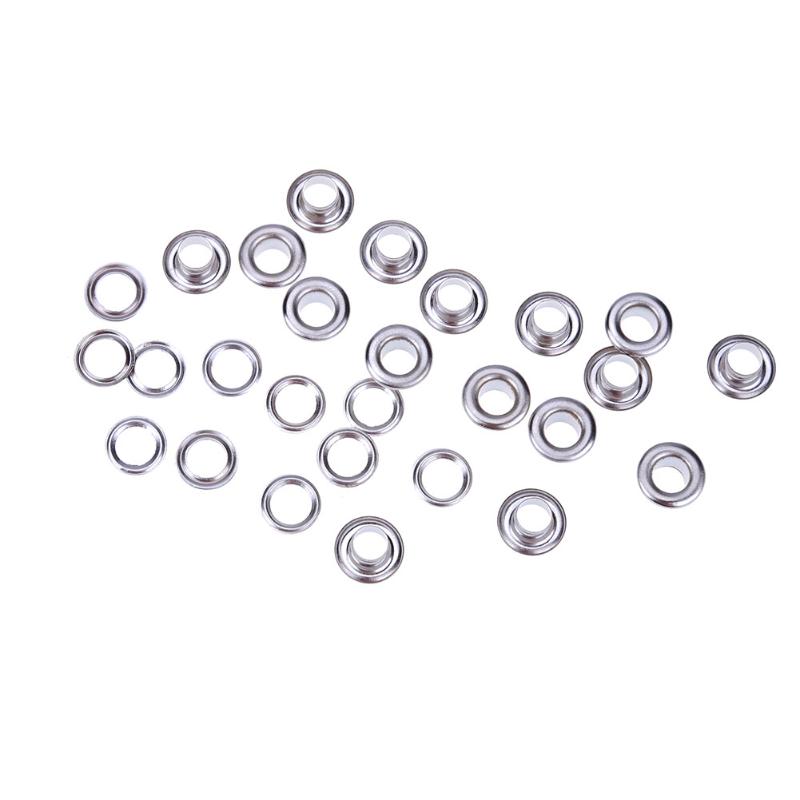 100pcs Clothes Shoes Eyelets Scrapbooking Round Total Hole Diameter 4/5/6/8mm Metal eyelets For Scrapbooking Garment Eyelets: Silver 5mm