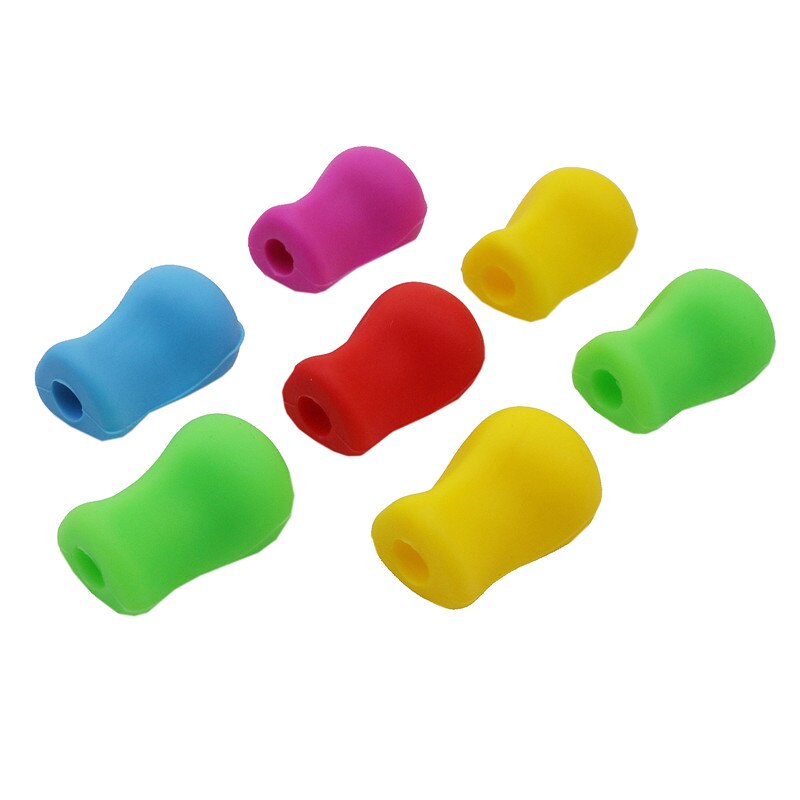 5 pcs pen grip Pencil Grip Kids Children School Stationery Control Right Handed Soft Silicone Writing Handwriting mixed colour