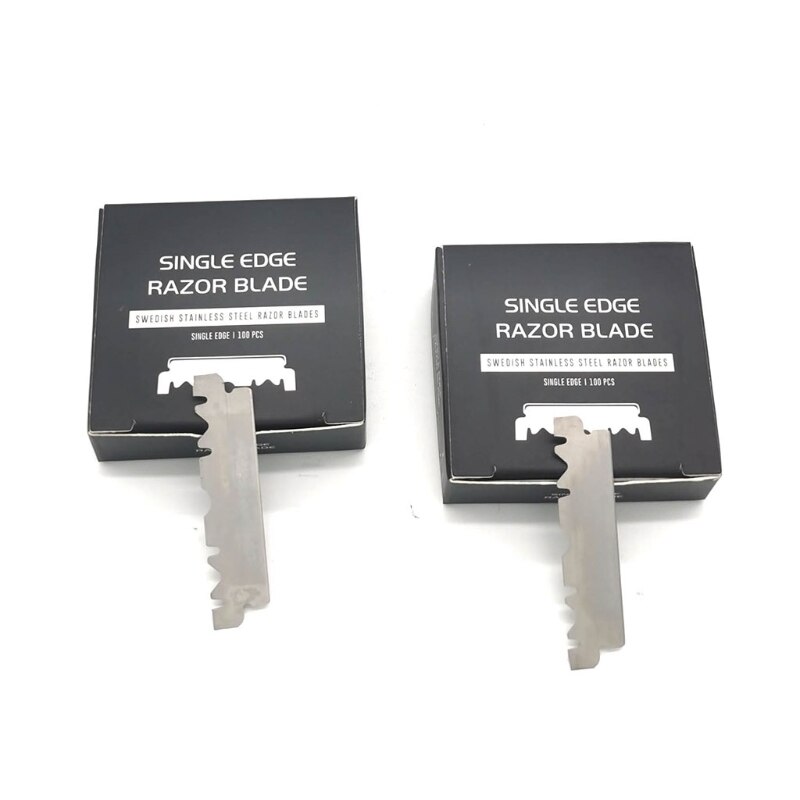 100pcs Stainless Steel Barber Razor Blade Single Edge Razor Blades Sharp Tool for Barber Razors