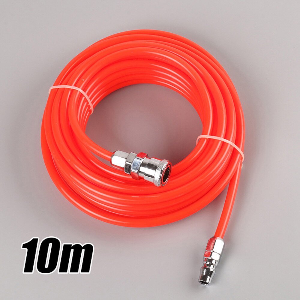 10M/15M/20M Hoge Druk Flexibele Luchtslang Compressor W/ Quick Connector 5X8Mm Rechte Buis Pe Pijp Riem Rode Pneumatische Slang: Red 10m