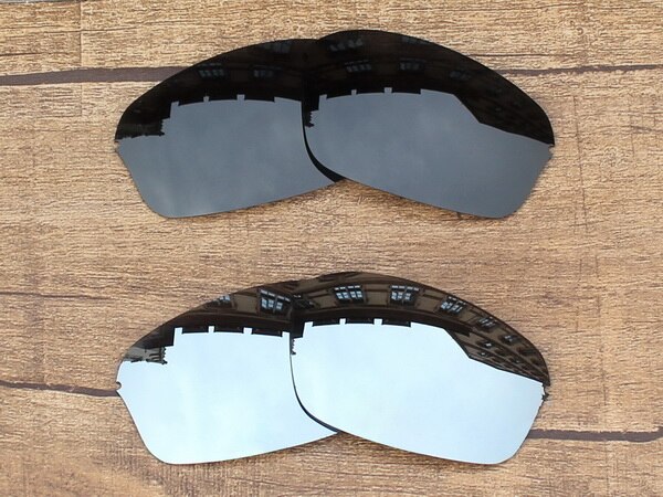 Vonxyz 20+ Color Choices Polarized Replacement Lenses for-Oakley Half Wire 2.0 Frame: Black and Chrome