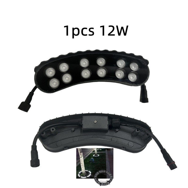 1 stks 12 W Boom Holding Lamp Outdoor IP65 Waterdichte Tuin Spot Ondergrondse Lampen Landschap Verlichting AC85-265V DC24V RGB Licht: Beige / Cold White / 0-5W