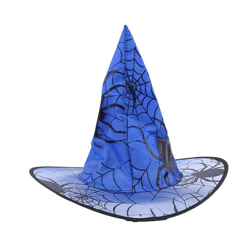 Voksne kvinner dame gasbind heks lue cosplay hekse hatter capser kostyme tilbehør fest maskerade rekvisitter halloween jul: Blå