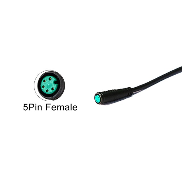 2-6 Pin Vrouwelijke Verlengen Julet Kabel Waterdichte Connector Voor Ebike Display Elektrische Fiets Scooter Signaal Kabel Accessoires: 5 Pin Female