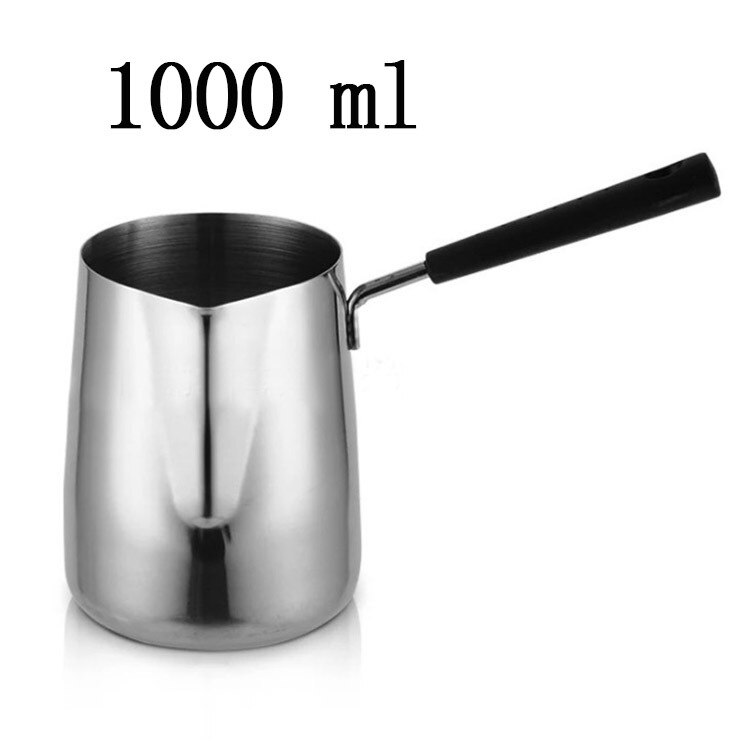 Bakeliet Handvat Wax Smeltkroes Diy Kaars Zeep Smelt Pot Geurende Wax Smelt Metalen Koffie Toroid Pitcher Latte Melk Opschuimen jug: 1000ml